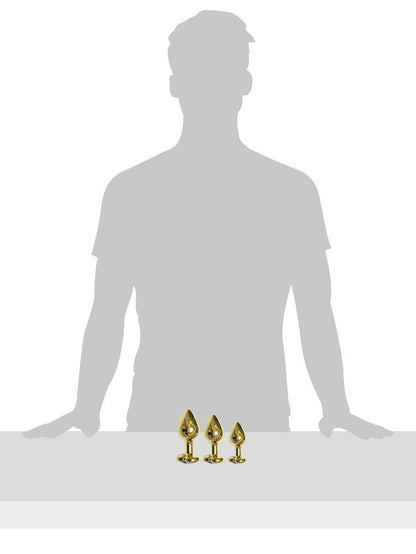 3Pcs Set Luxury Metal Butt Toys Heart Shaped Anal Trainer