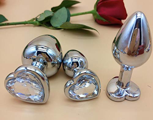 3Pcs Set Luxury Metal Butt Toys Heart Shaped Anal Trainer