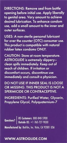 Astroglide Liquid, Water Based Personal Lubricant, 2.5 oz.