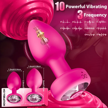 Anal Plug Vibrating Butt Plug, Adult Sex Toys 3PCS Silicone Anal Plugs, Anal Sex Toys with Remote Control 10 Vibrating Vibrator for Men Women, Anal Toys Adult Sex Toy & Games Prostate Massager