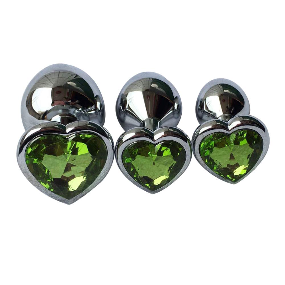 3Pcs Set Luxury Metal Butt Toys Heart Shaped Anal Trainer