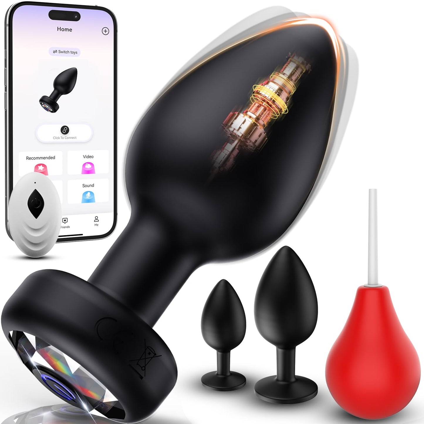 Anal Plug Vibrating Butt Plug, Adult Sex Toys 3PCS Silicone Anal Plugs, Anal Sex Toys with Remote Control 10 Vibrating Vibrator for Men Women, Anal Toys Adult Sex Toy & Games Prostate Massager