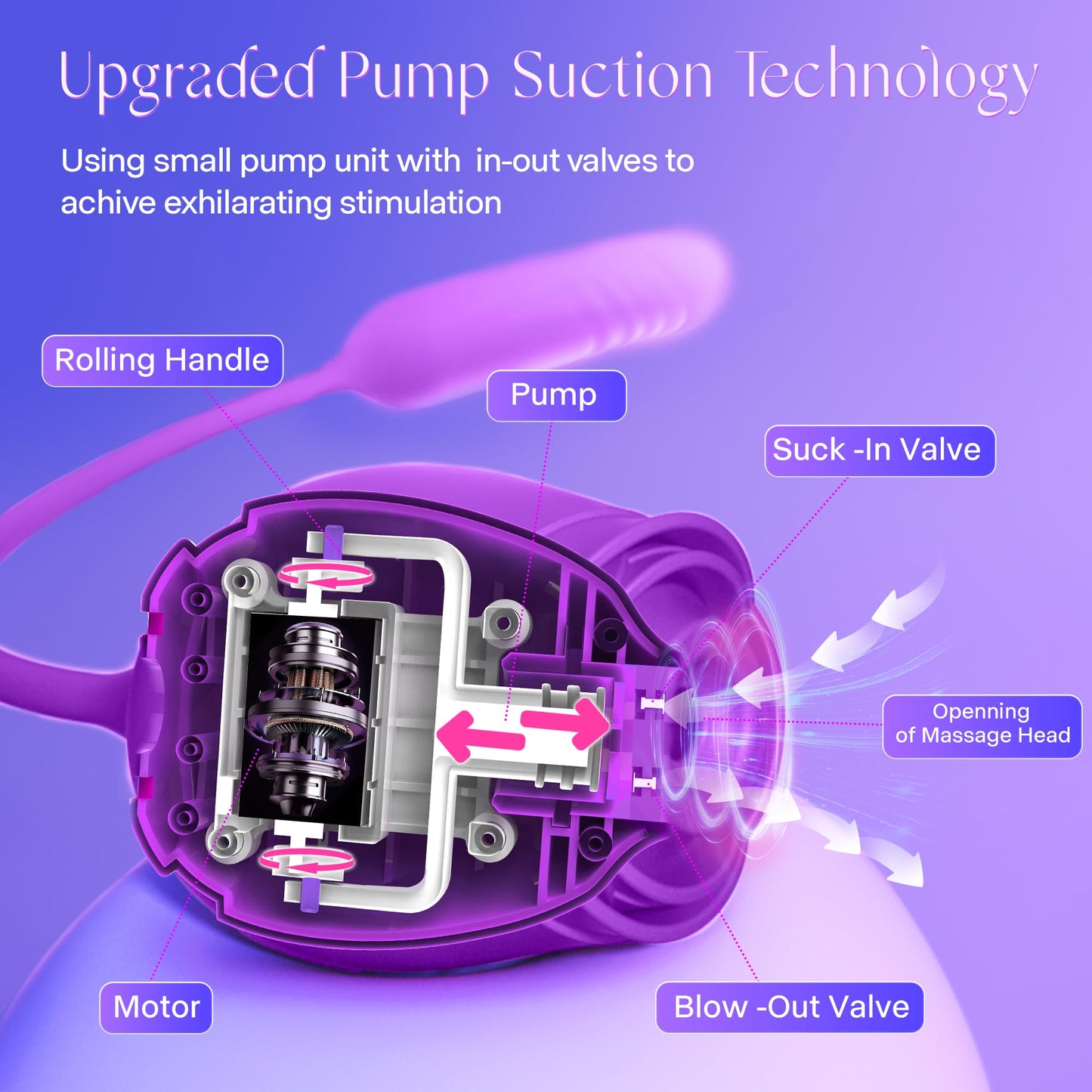 Vibrator Dildo Sex Toys for Women - MOOLIGIRL Rose Sex Toy with Thrusting G Spot