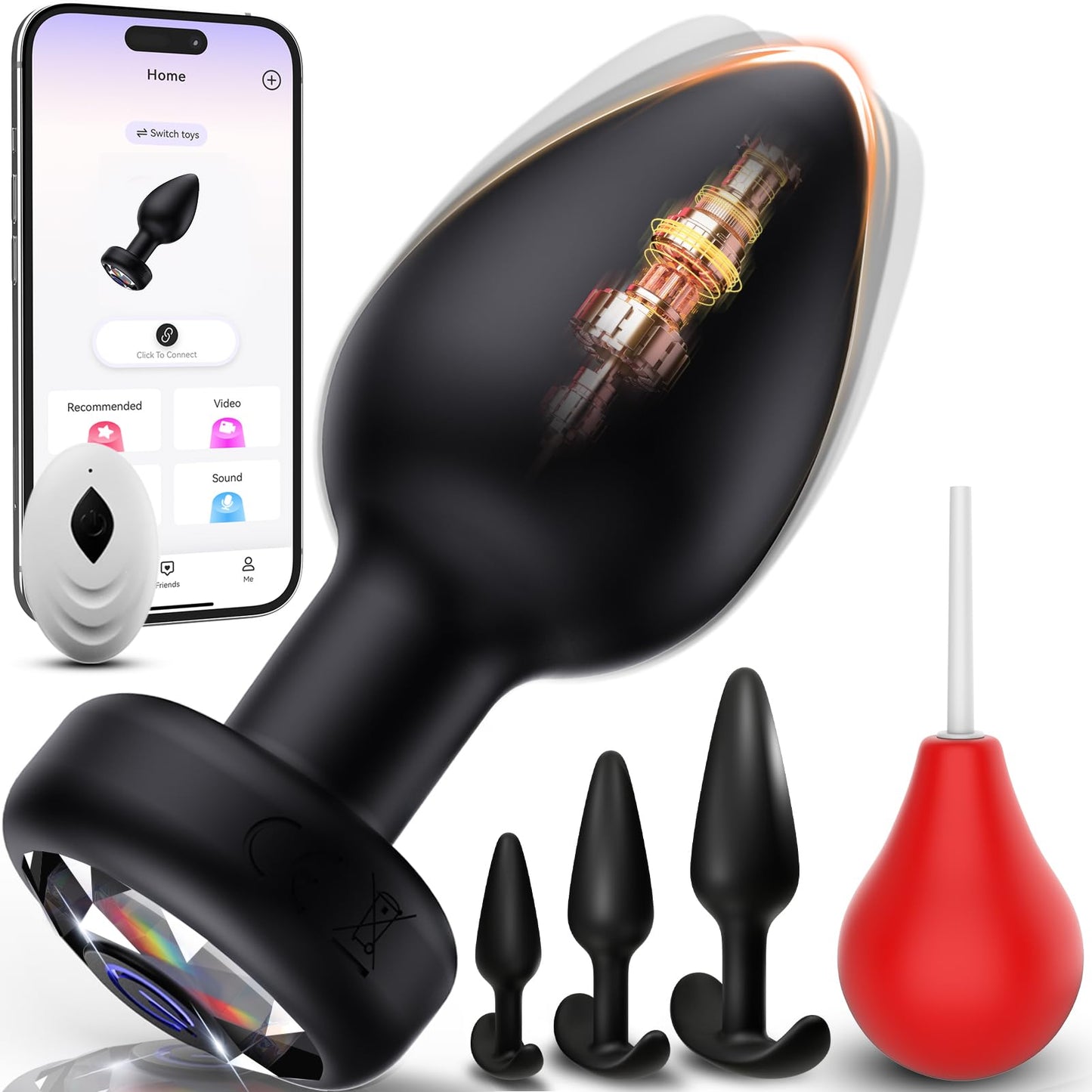 Anal Plug Vibrating Butt Plug, Adult Sex Toys 3PCS Silicone Anal Plugs, Anal Sex Toys with Remote Control 10 Vibrating Vibrator for Men Women, Anal Toys Adult Sex Toy & Games Prostate Massager