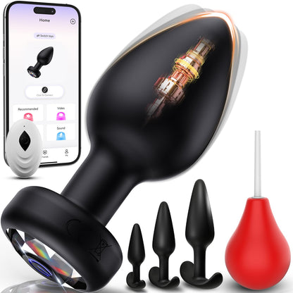 Anal Plug Vibrating Butt Plug, Adult Sex Toys 3PCS Silicone Anal Plugs, Anal Sex Toys with Remote Control 10 Vibrating Vibrator for Men Women, Anal Toys Adult Sex Toy & Games Prostate Massager
