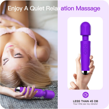 Vibrator Wand, G Spot Dildo, Clit Vibrator, Sex Vibrators,Clitoris Stimulation,with 8 Speeds & 20 Patterns