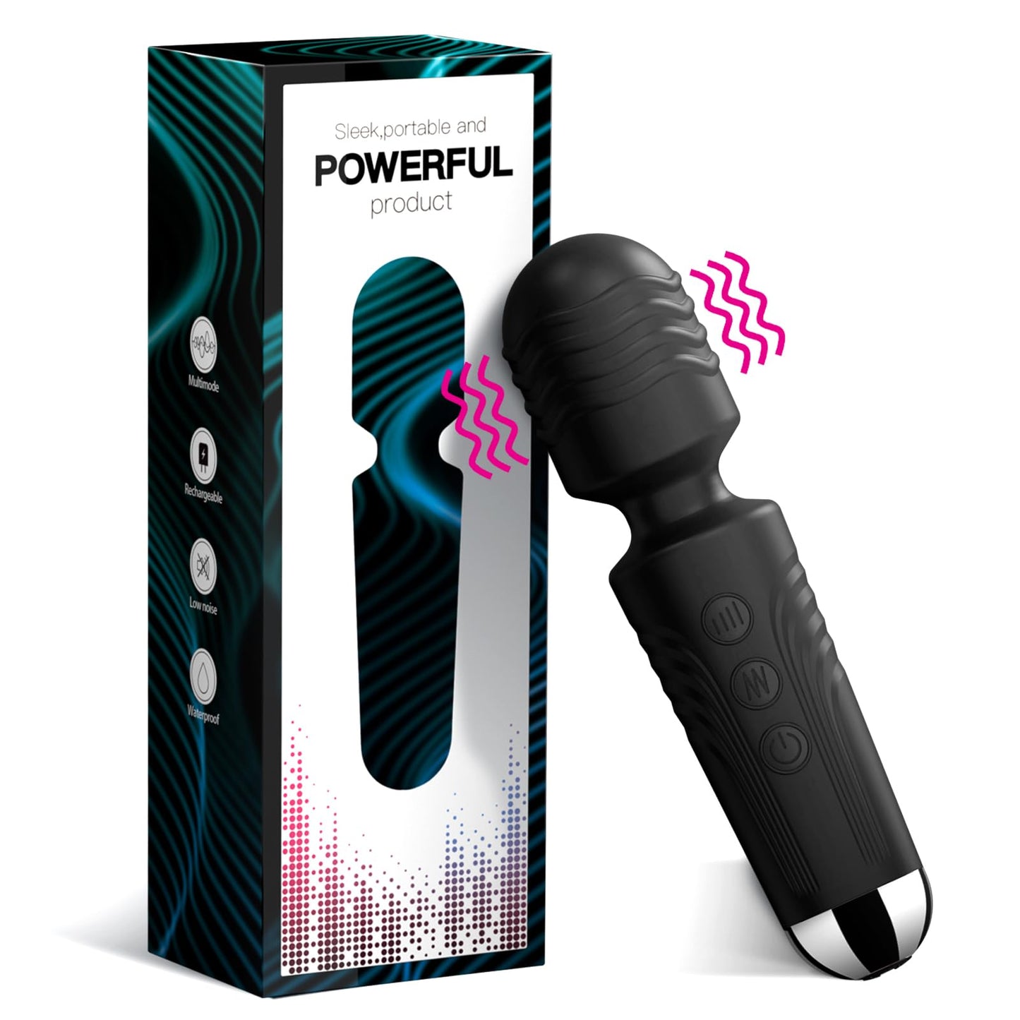 Vibrator Wand, G Spot Dildo, Clit Vibrator, Sex Vibrators,Clitoris Stimulation,with 8 Speeds & 20 Patterns