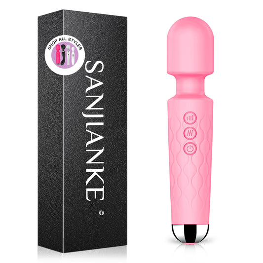 Vibrator Wand, G Spot Dildo, Clit Vibrator, Sex Vibrators,Clitoris Stimulation,with 8 Speeds & 20 Patterns