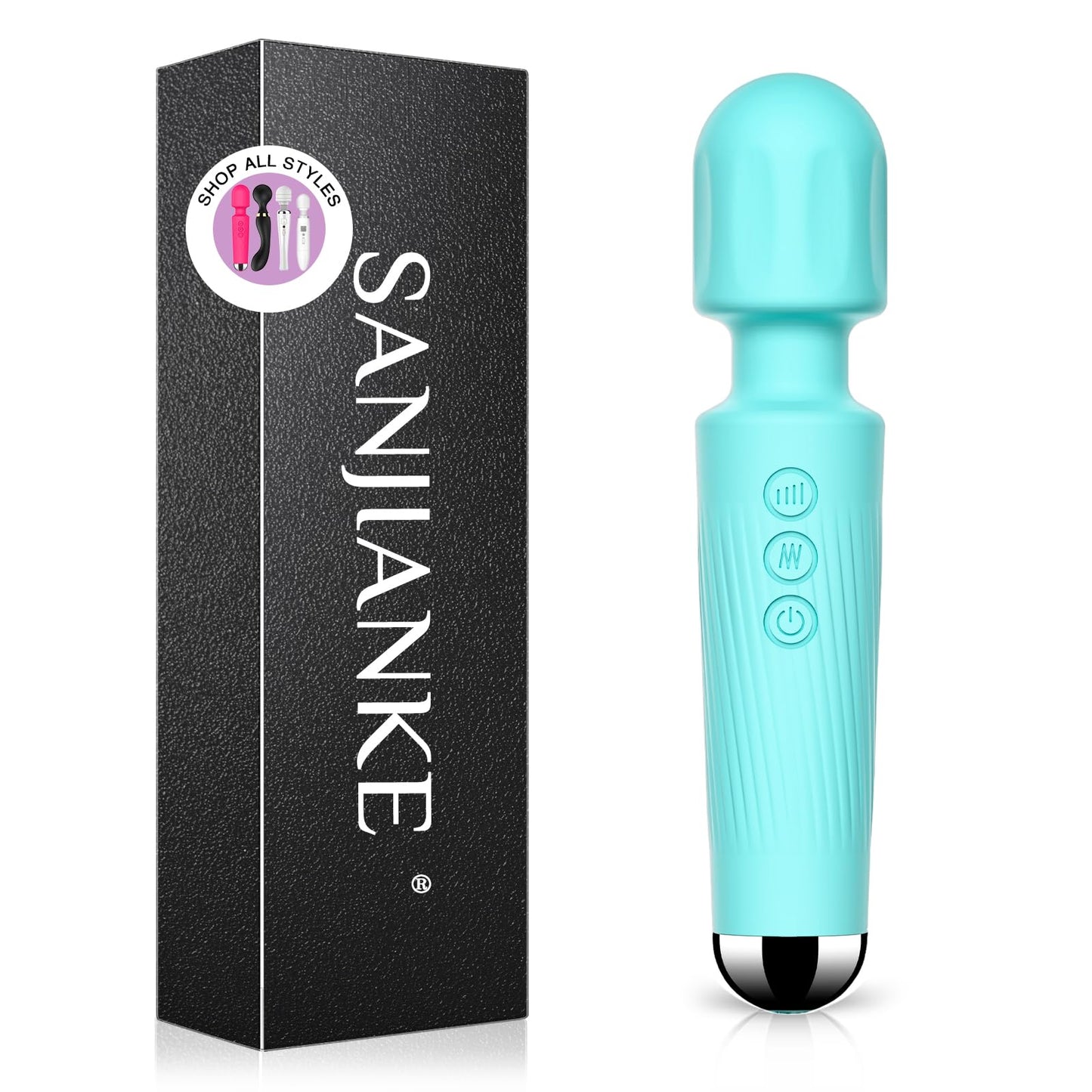 Vibrator Wand, G Spot Dildo, Clit Vibrator, Sex Vibrators,Clitoris Stimulation,with 8 Speeds & 20 Patterns