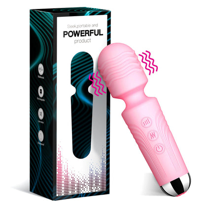Vibrator Wand, G Spot Dildo, Clit Vibrator, Sex Vibrators,Clitoris Stimulation,with 8 Speeds & 20 Patterns