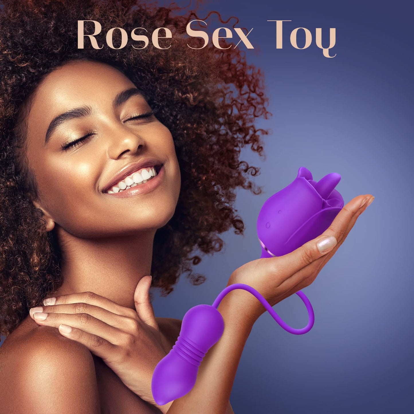 Vibrator Dildo Sex Toys for Women - MOOLIGIRL Rose Sex Toy with Thrusting G Spot