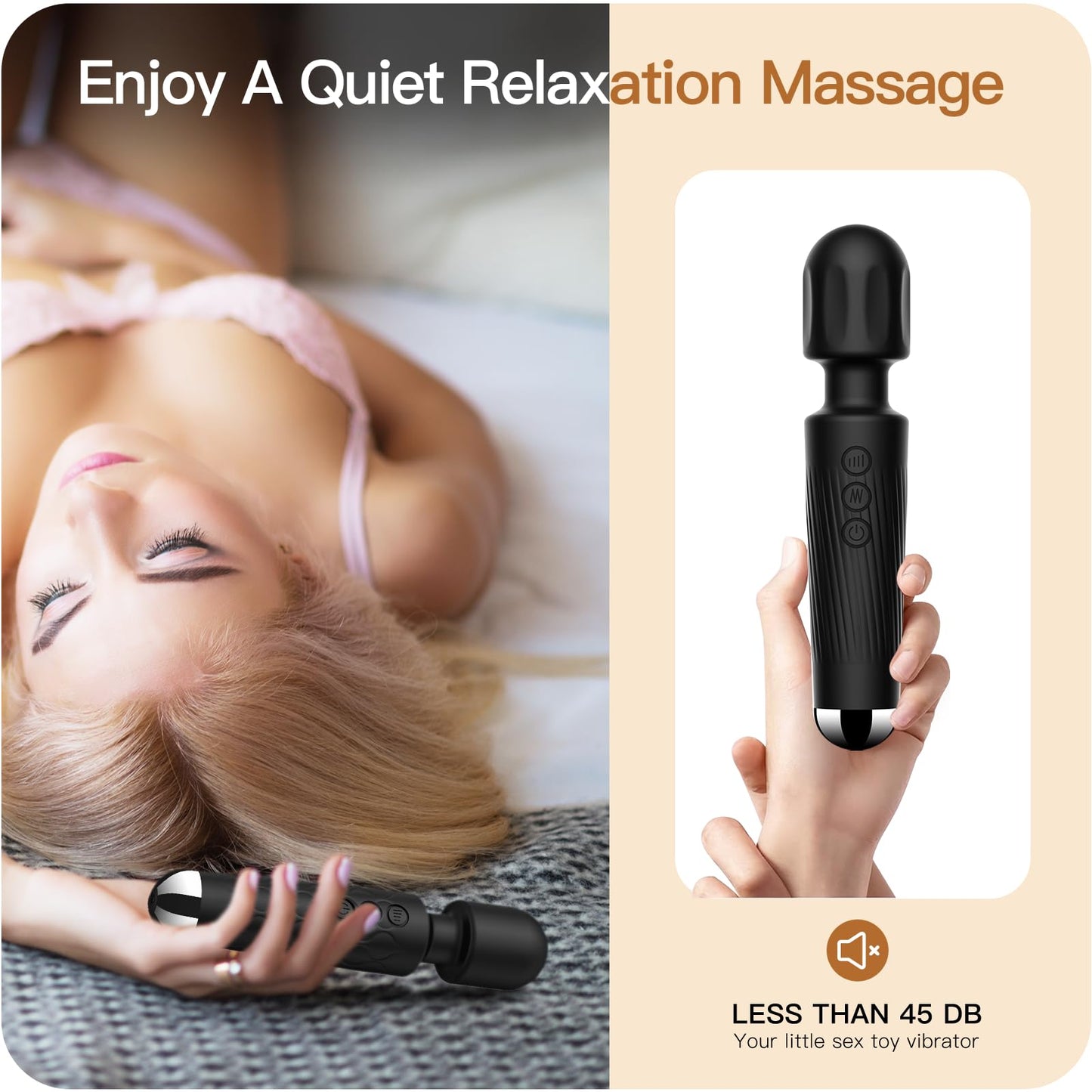 Vibrator Wand, G Spot Dildo, Clit Vibrator, Sex Vibrators,Clitoris Stimulation,with 8 Speeds & 20 Patterns
