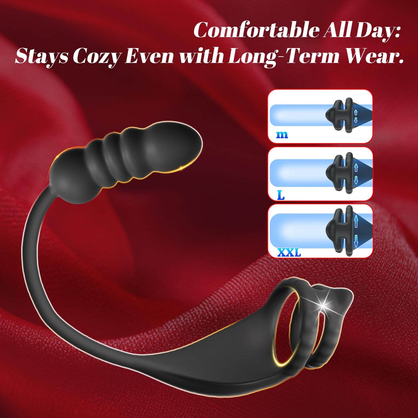 Vibrating Cock Ring Taint Stimulator with Mini Bullet, Remote Control Anal Butt Plug Prostate Massager Penis Ring