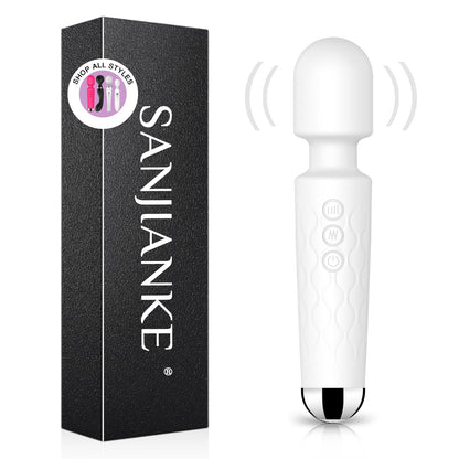Vibrator Wand, G Spot Dildo, Clit Vibrator, Sex Vibrators,Clitoris Stimulation,with 8 Speeds & 20 Patterns