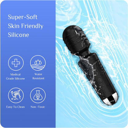 Vibrator Wand, G Spot Dildo, Clit Vibrator, Sex Vibrators,Clitoris Stimulation,with 8 Speeds & 20 Patterns