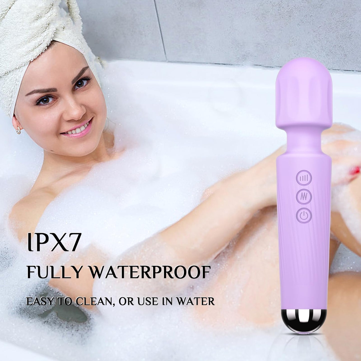 Vibrator Wand, G Spot Dildo, Clit Vibrator, Sex Vibrators,Clitoris Stimulation,with 8 Speeds & 20 Patterns
