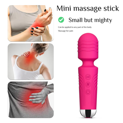 Vibrator Wand, G Spot Dildo, Clit Vibrator, Sex Vibrators,Clitoris Stimulation,with 8 Speeds & 20 Patterns