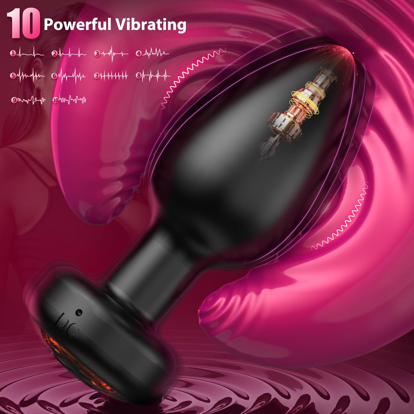 Anal Plug Vibrating Butt Plug, Adult Sex Toys 3PCS Silicone Anal Plugs, Anal Sex Toys with Remote Control 10 Vibrating Vibrator for Men Women, Anal Toys Adult Sex Toy & Games Prostate Massager