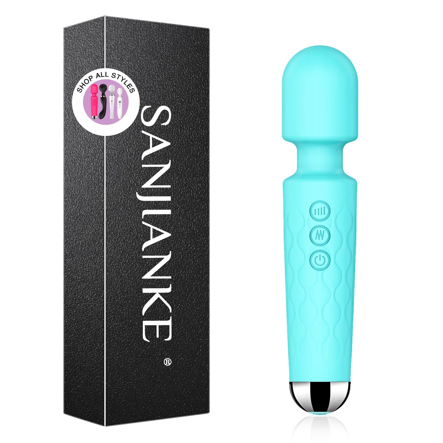 Vibrator Wand, G Spot Dildo, Clit Vibrator, Sex Vibrators,Clitoris Stimulation,with 8 Speeds & 20 Patterns