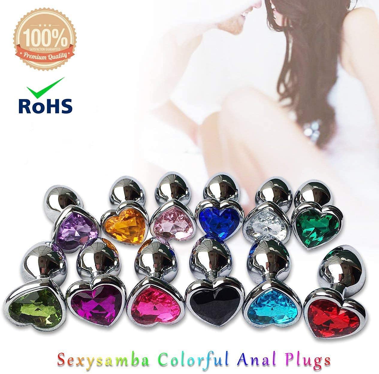 3Pcs Set Luxury Metal Butt Toys Heart Shaped Anal Trainer