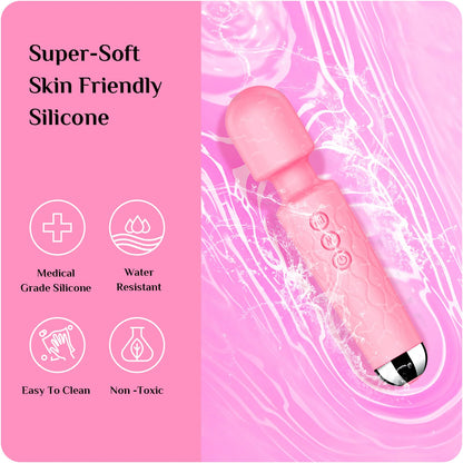 Vibrator Wand, G Spot Dildo, Clit Vibrator, Sex Vibrators,Clitoris Stimulation,with 8 Speeds & 20 Patterns