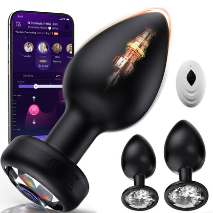 Anal Plug Vibrating Butt Plug, Adult Sex Toys 3PCS Silicone Anal Plugs, Anal Sex Toys with Remote Control 10 Vibrating Vibrator for Men Women, Anal Toys Adult Sex Toy & Games Prostate Massager