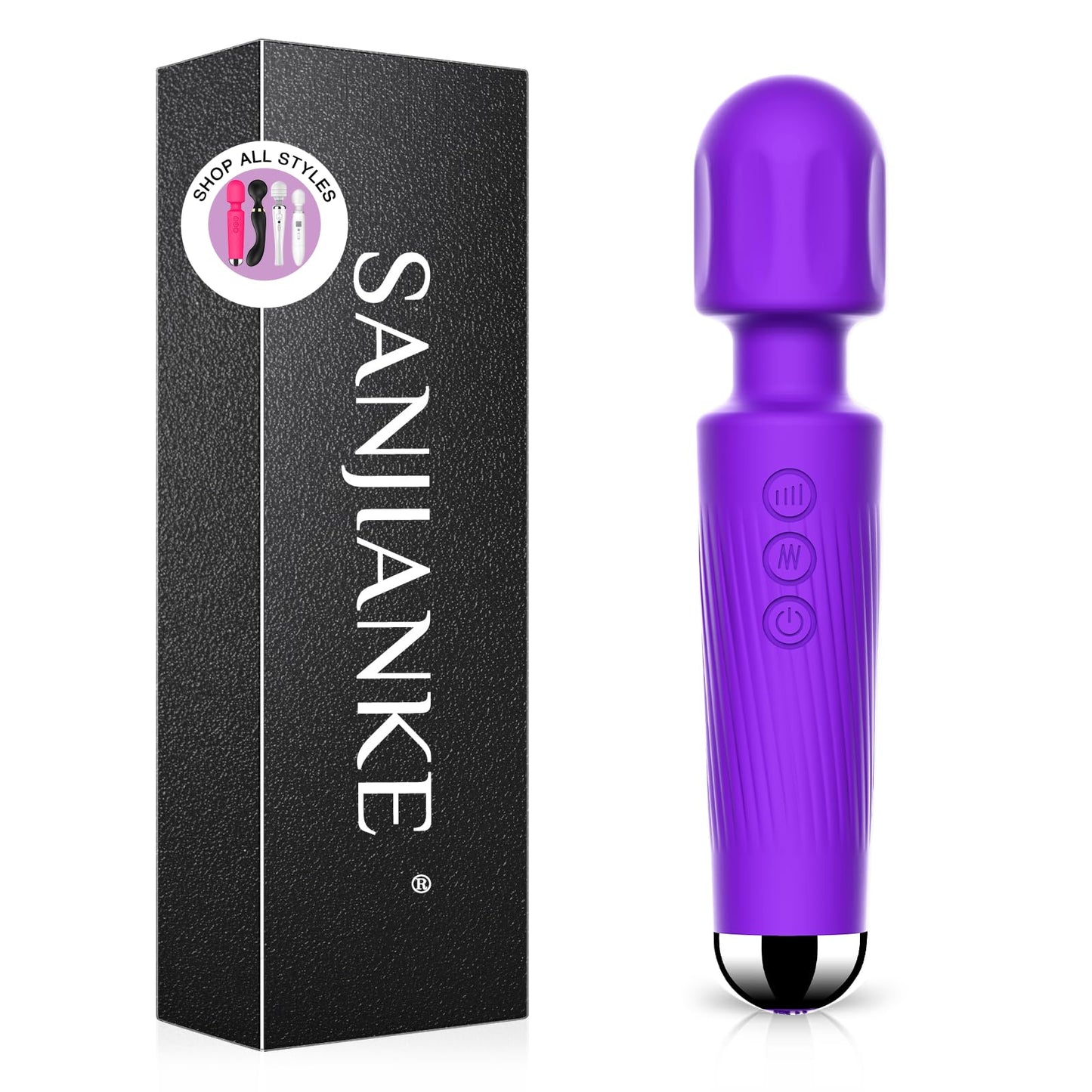 Vibrator Wand, G Spot Dildo, Clit Vibrator, Sex Vibrators,Clitoris Stimulation,with 8 Speeds & 20 Patterns