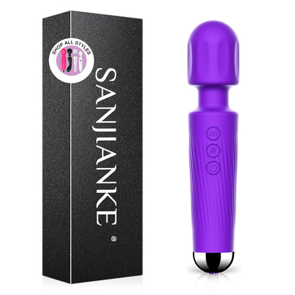 Vibrator Wand, G Spot Dildo, Clit Vibrator, Sex Vibrators,Clitoris Stimulation,with 8 Speeds & 20 Patterns