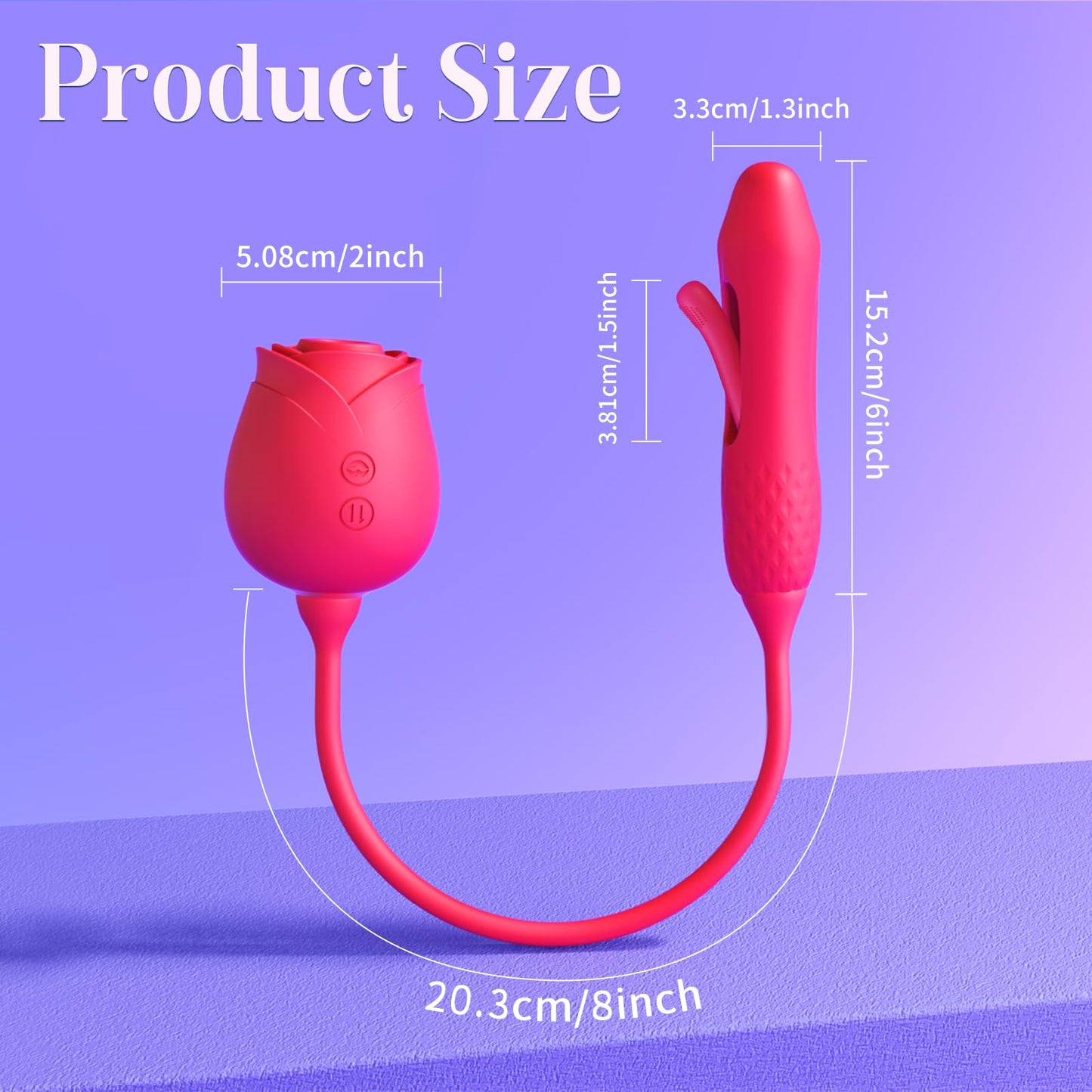 Vibrator Dildo Sex Toys for Women - MOOLIGIRL Rose Sex Toy with Thrusting G Spot