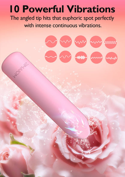 Small Bullet Vibrator for Women: Waterproof Mini Clit Vibrator with 10 Modes