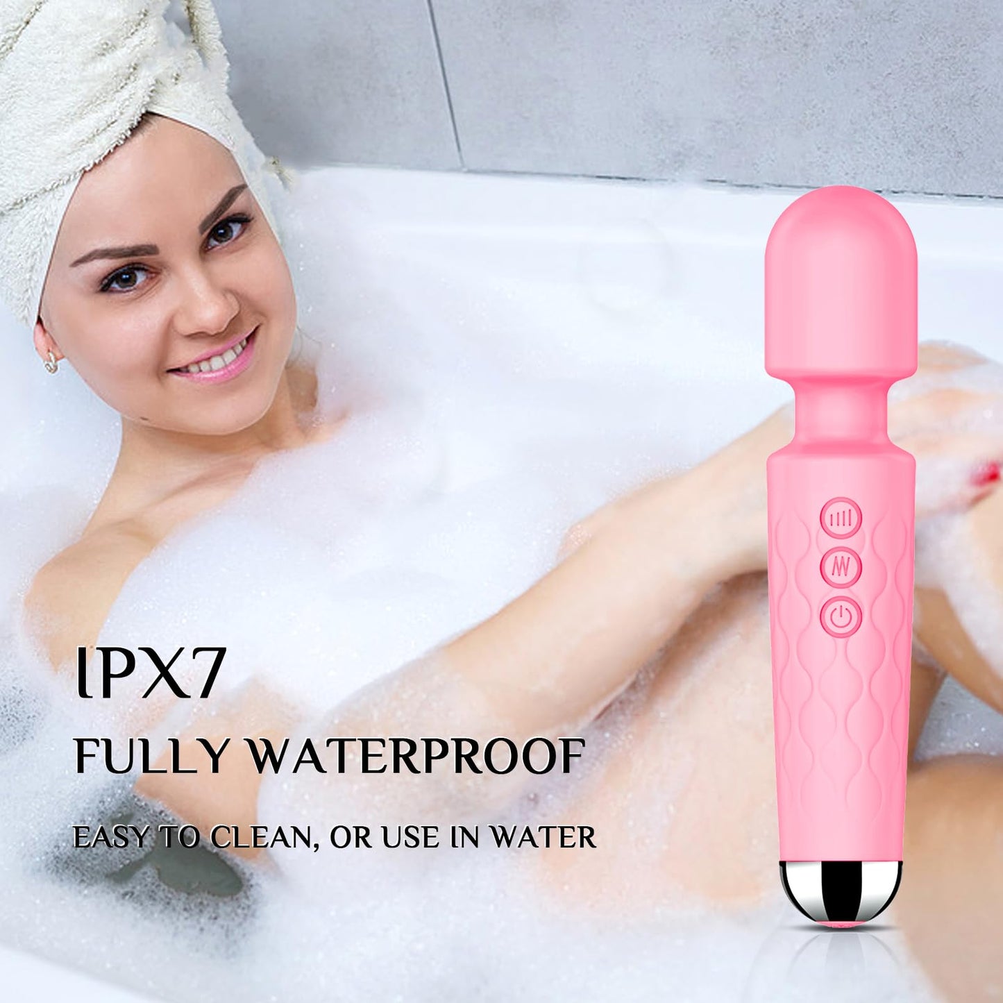 Vibrator Wand, G Spot Dildo, Clit Vibrator, Sex Vibrators,Clitoris Stimulation,with 8 Speeds & 20 Patterns