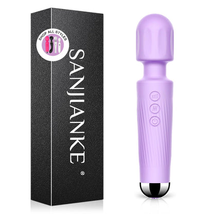 Vibrator Wand, G Spot Dildo, Clit Vibrator, Sex Vibrators,Clitoris Stimulation,with 8 Speeds & 20 Patterns