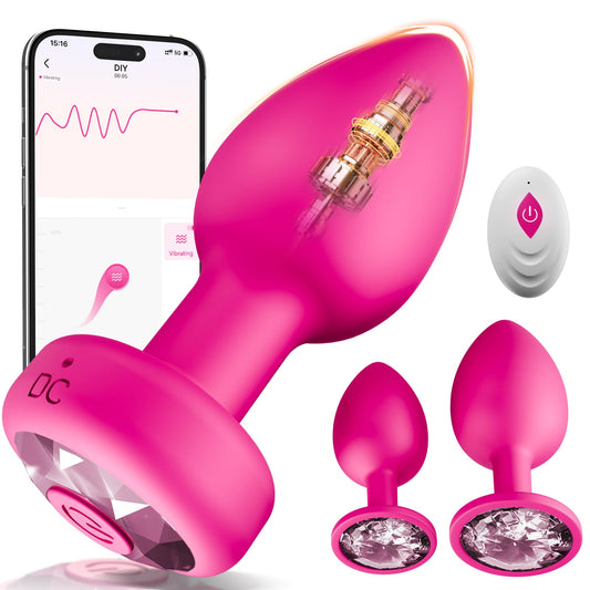 Anal Plug Vibrating Butt Plug, Adult Sex Toys 3PCS Silicone Anal Plugs, Anal Sex Toys with Remote Control 10 Vibrating Vibrator for Men Women, Anal Toys Adult Sex Toy & Games Prostate Massager