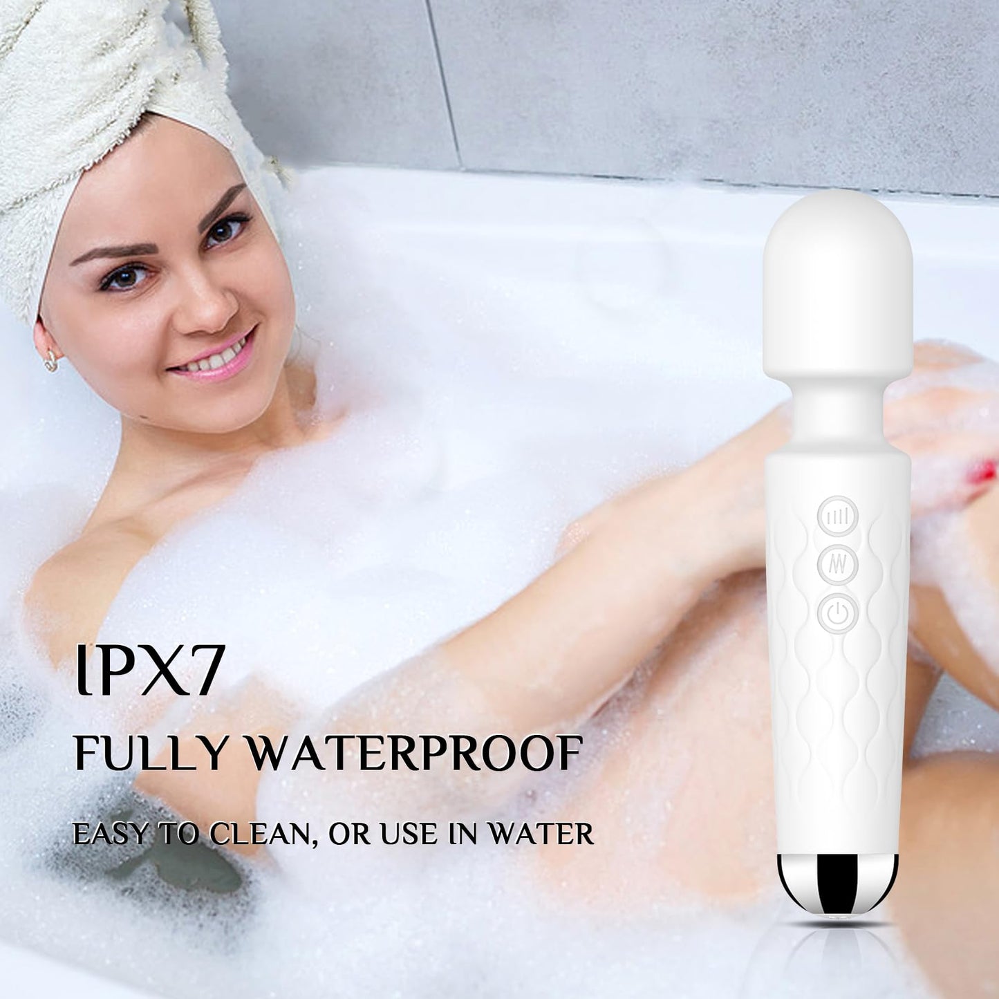 Vibrator Wand, G Spot Dildo, Clit Vibrator, Sex Vibrators,Clitoris Stimulation,with 8 Speeds & 20 Patterns