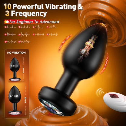 Anal Plug Vibrating Butt Plug, Adult Sex Toys 3PCS Silicone Anal Plugs, Anal Sex Toys with Remote Control 10 Vibrating Vibrator for Men Women, Anal Toys Adult Sex Toy & Games Prostate Massager