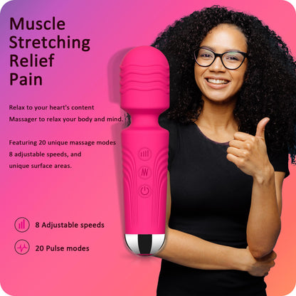 Vibrator Wand, G Spot Dildo, Clit Vibrator, Sex Vibrators,Clitoris Stimulation,with 8 Speeds & 20 Patterns