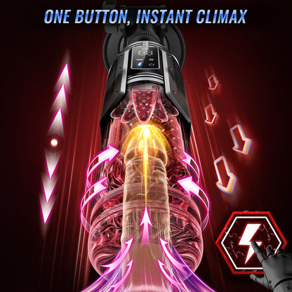 Men Penis Pump - EINSEO Full Waterproof Male Masturbator Stroker with 7 Sucking Thrusting Rotating & 7 Licking